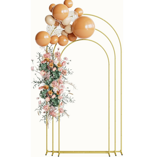 Gold Wedding Arch Stand - Set of 3