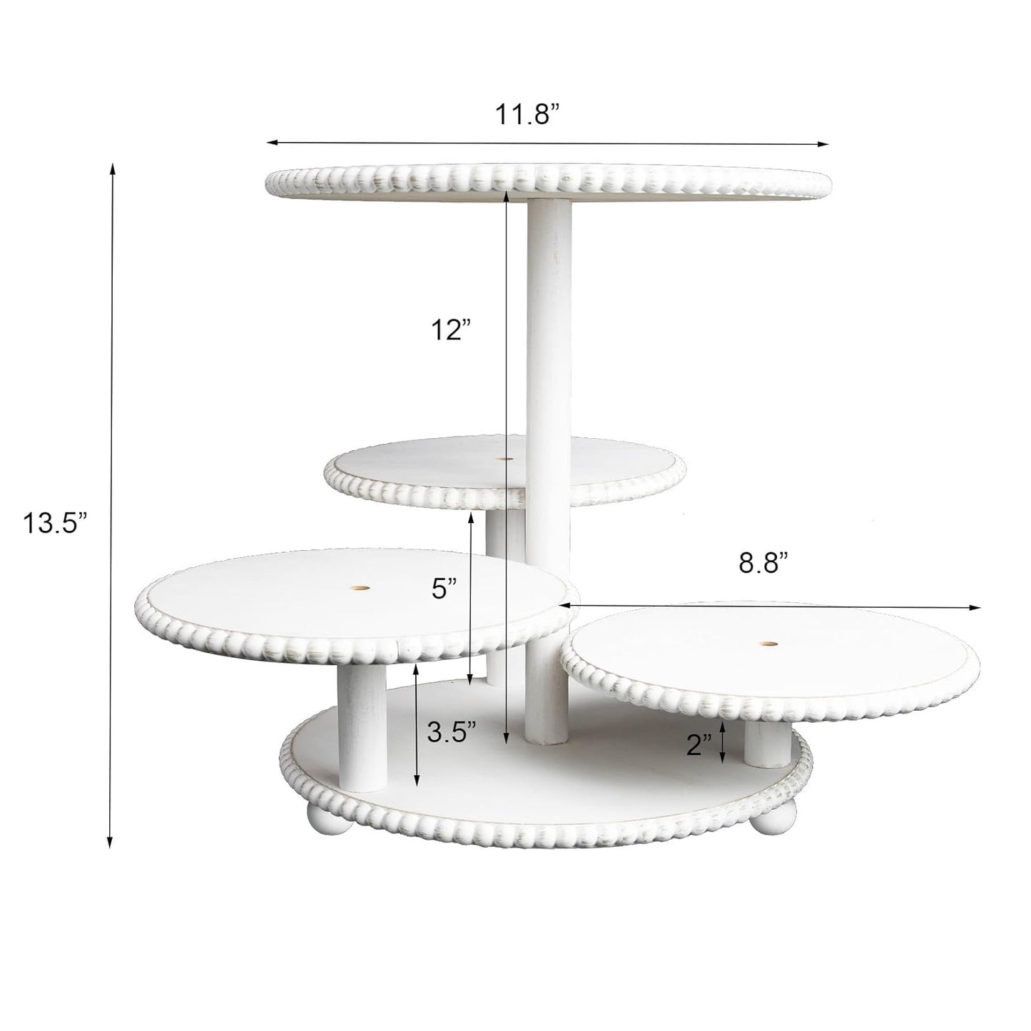 4-Tier Beaded Cake & Cupcake Stand