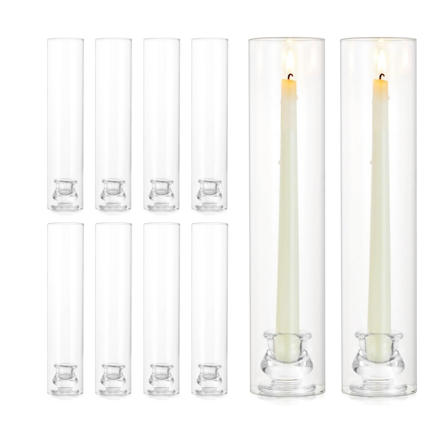 Hurricane Glass Candlestick Holder