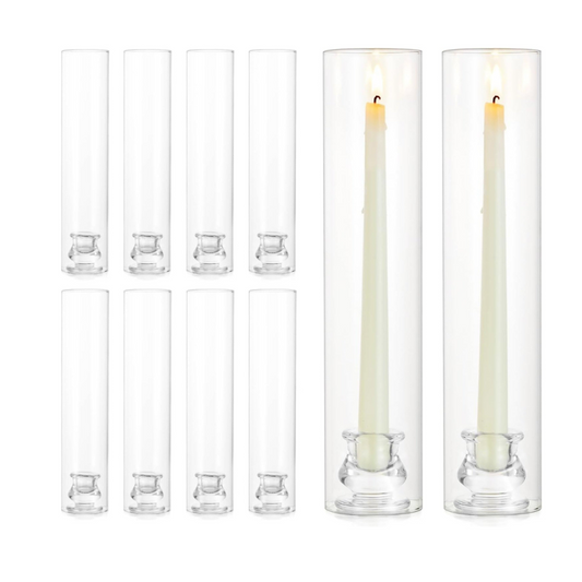 Hurricane Glass Candlestick Holder