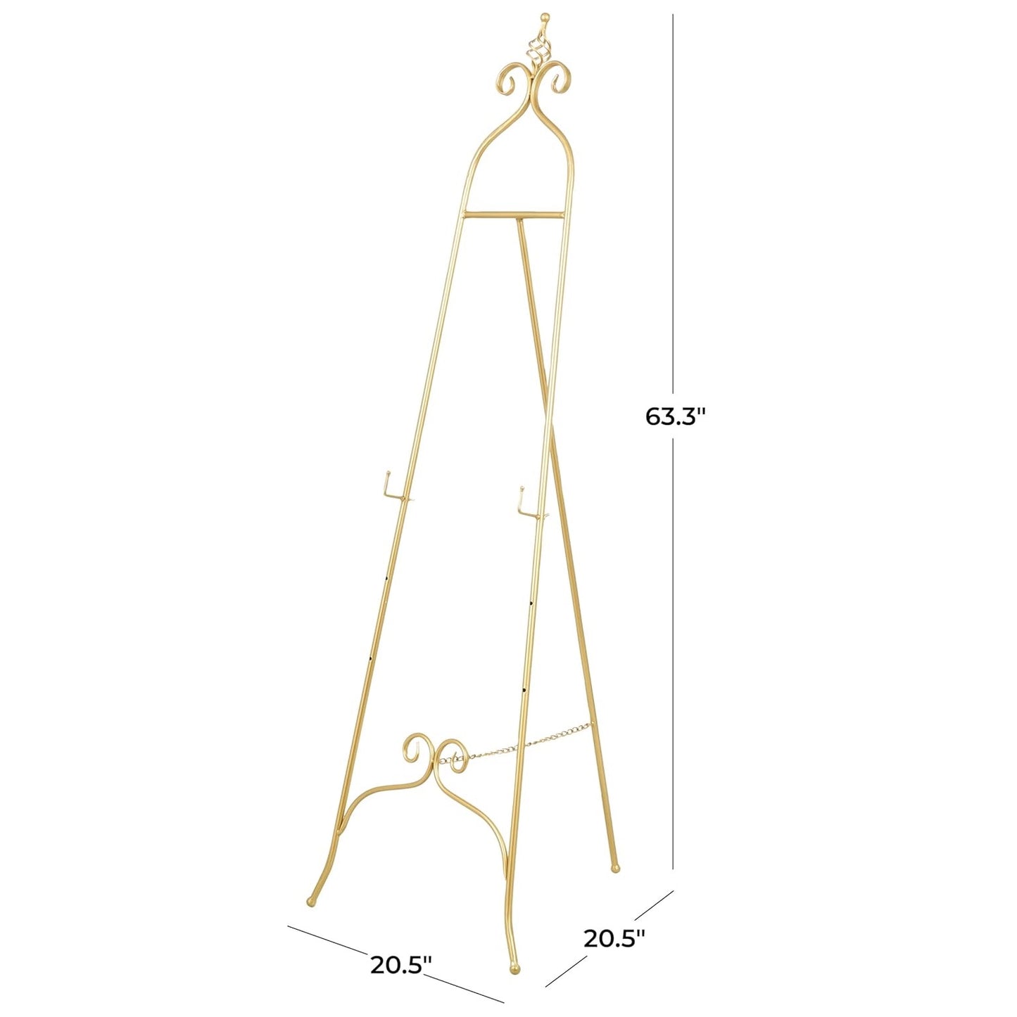 Gold Metal 3-Tier Floor Standing Easel