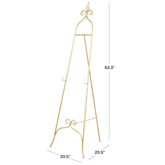 Gold Metal 3-Tier Floor Standing Easel