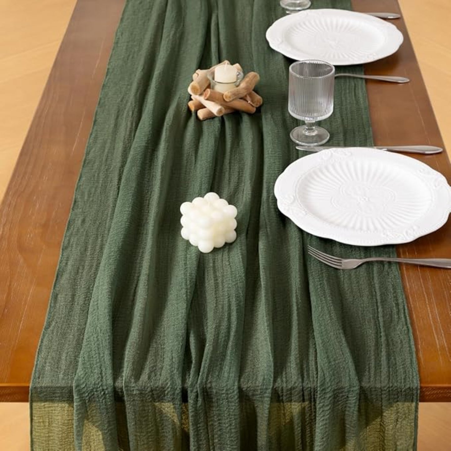 Table Runner - Olive Green