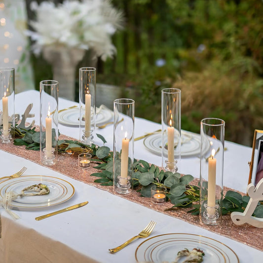 Hurricane Glass Candlestick Holder