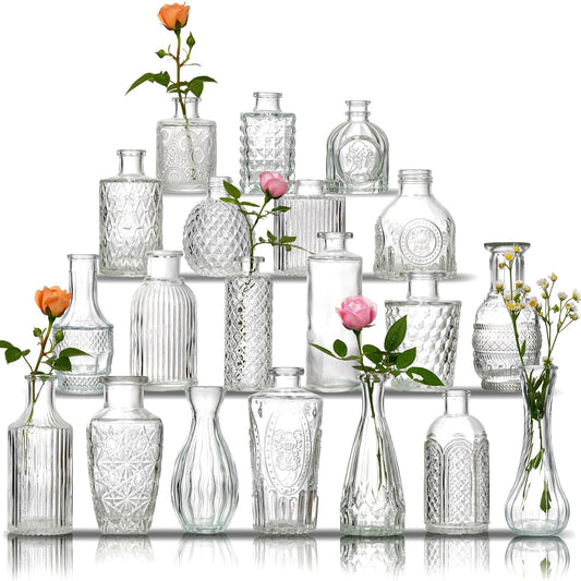 Vintage Glass Bud Vases - Set of 20