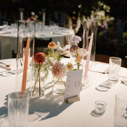 Glass Bud Vases - Set of 6