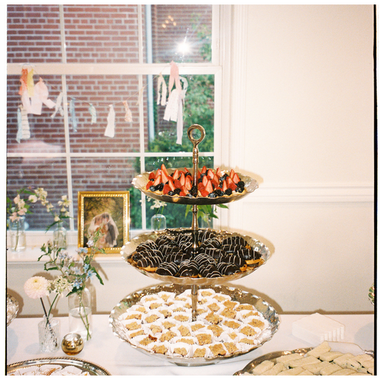 Three Tiered Silver Tray Stand