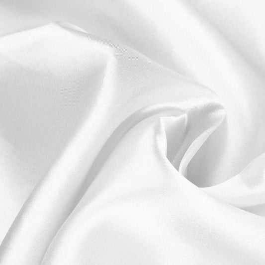 White Rectangular Tablecloth Satin 90" x 132"