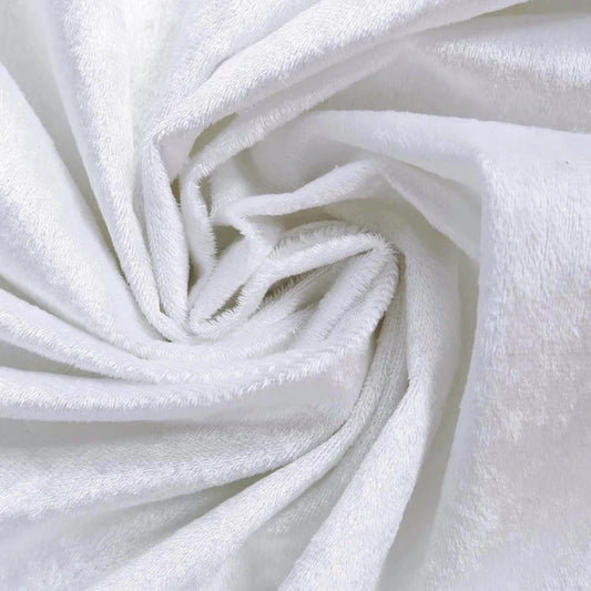 White Rectangular Tablecloth Velvet 90" x 132"