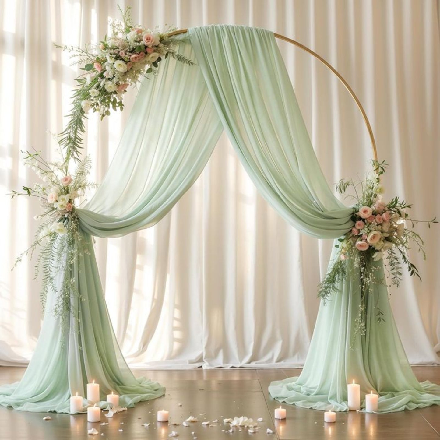 Gold Circle Backdrop Stand 8FT