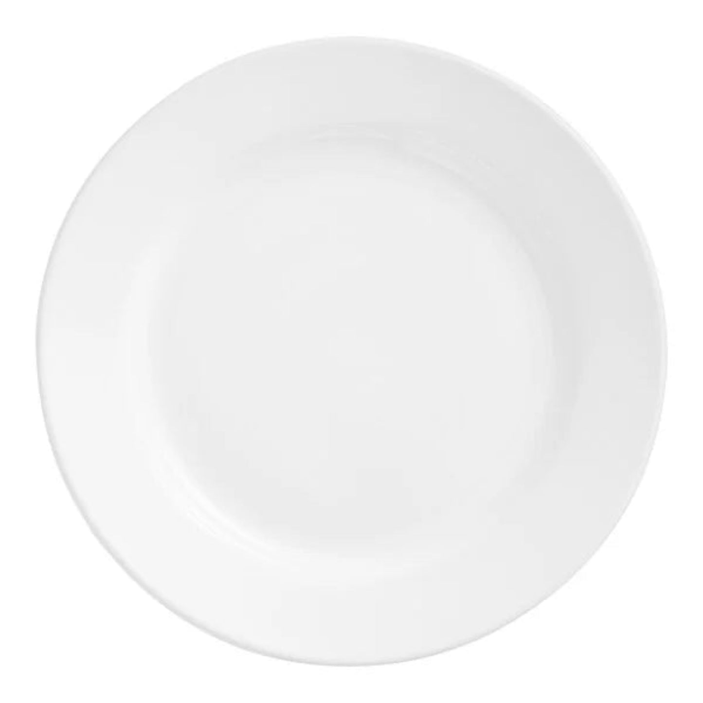 White Glass China Dinner Plates - 10.5"