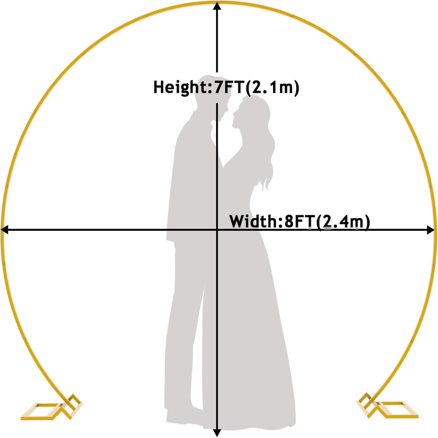 Gold Circle Backdrop Stand 8FT