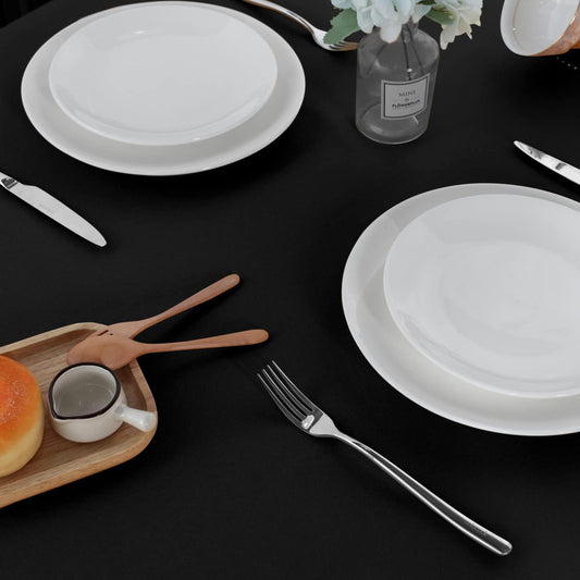 Black 8 Foot Rectangle Tablecloth