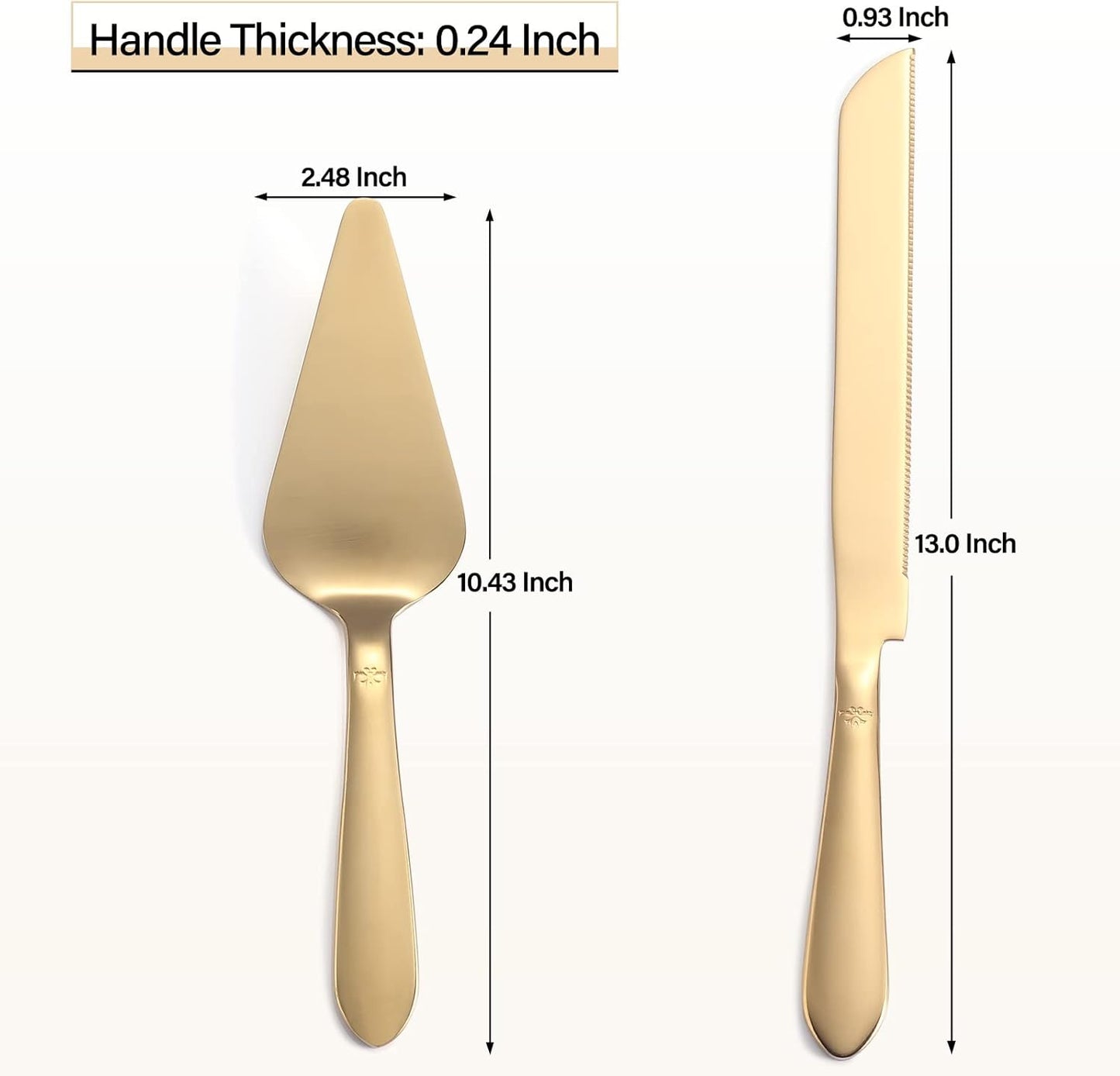 Gold Cake Cutting Set