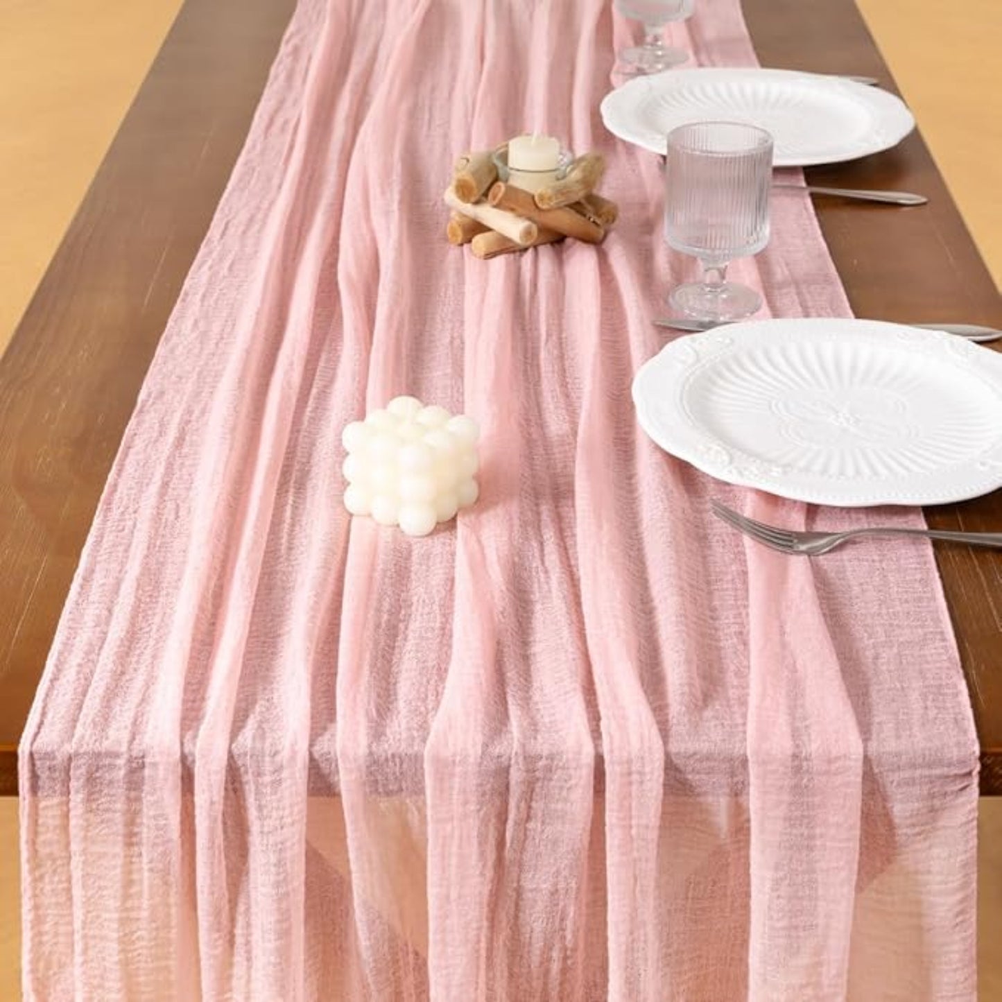 Table Runner - Blush Pink