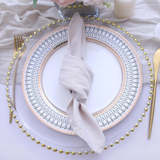 Natural Cotton-Linen Napkins - Set of 12