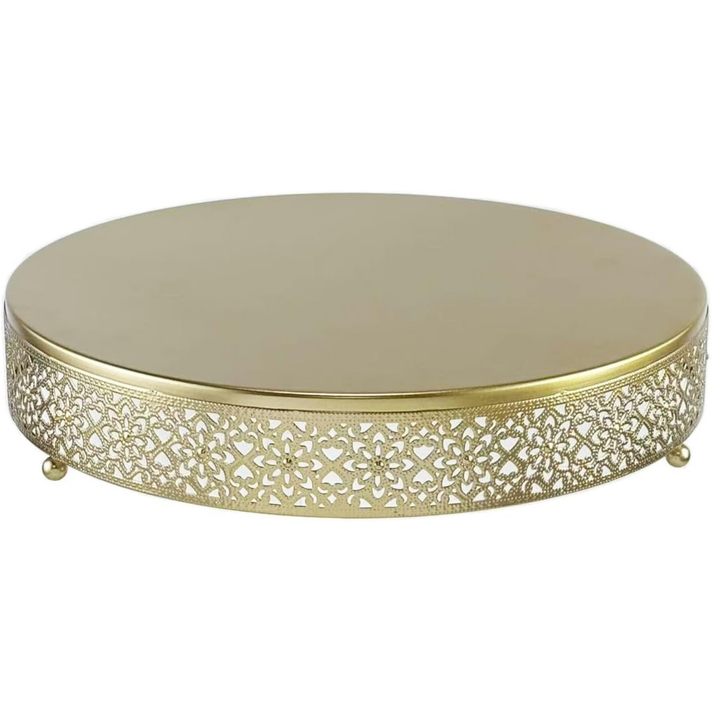 Vintage Gold Cake Stand 14"