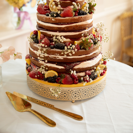 Gold Cake Cutting Set