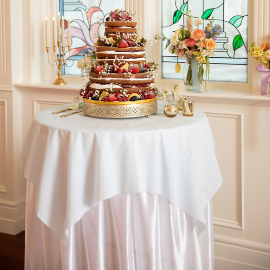 White Highboy Tablecloth 78 X 106